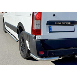 Купити Бічні труби BB002 (2 шт., нерж.) Коротка база для Renault Master 2011-2023 рр