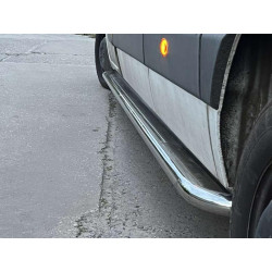 Купити Бокові пороги Premium (2 шт., Нерж.) 60мм, Коротка база для Nissan NV400 2010-2024 рр