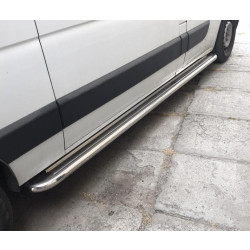 Купити Бокові пороги Premium (2 шт., Нерж.) 60 мм, довга база для Renault Master 2011-2023 рр