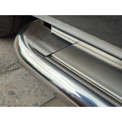 Купити Бокові пороги Premium (2 шт., нерж) 60 мм, довга база для Nissan NV300/Primastar 2016-рр