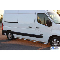 Купити Бічні труби BB002 (2 шт., нерж.) Середня база для Opel Movano 2010-2021 рр
