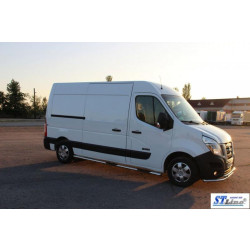 Купити Бічні труби BB002 (2 шт., нерж.) Середня база для Opel Movano 2010-2021 рр