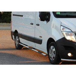 Купити Бічні труби BB002 (2 шт., нерж.) Середня база для Opel Movano 2010-2021 рр