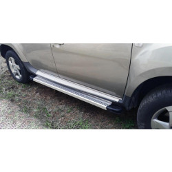 Купить Боковые пороги Maya V2 (2 шт., алюминий) для Renault Duster 2008-2017 гг