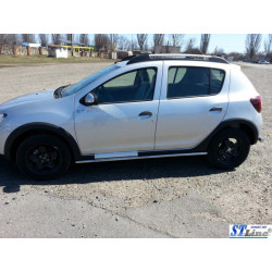 Купити Бічні труби BB001 (2 шт., нерж) 60 мм для Renault Sandero 2013-2022 рр