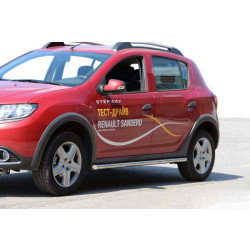 Купити Бічні труби BB001 (2 шт., нерж) 60 мм для Renault Sandero 2013-2022 рр