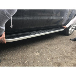 Купити Бокові пороги Tayga V2 (2 шт., алюміній) для Volkswagen Amarok 2010-2022 рр