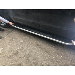 Купити Бокові пороги Tayga V2 (2 шт., алюміній) для Volkswagen Amarok 2010-2022 рр