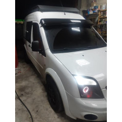 Купити Козирьок на лобове скло (чорний глянець, 5мм) для Ford Connect 2010-2013 рр