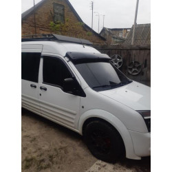 Купити Козирьок на лобове скло (чорний глянець, 5мм) для Ford Connect 2010-2013 рр