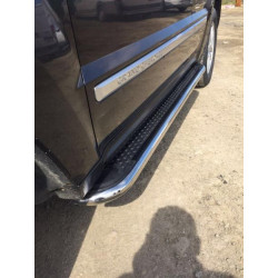 Купить Боковые пороги Maydos V2 (2 шт, нерж) для Jeep Grand Cherokee WK 2004-2010 гг