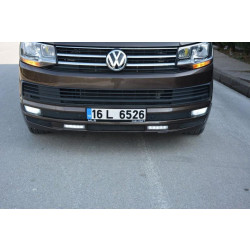 Купить Накладка на передний бампер Sport 2-LED 2015-2018 (под покраску) для Volkswagen T6