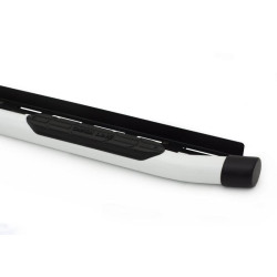 Купить Боковые пороги Amazon White (2 шт, черные) для Volkswagen Amarok 2010-2022 гг