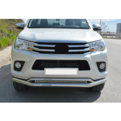 Купити Передній вус подвійний Vegas (2015-2020, нерж) d76/42 мм для Toyota Hilux 2015- рр