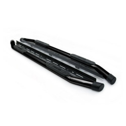 Купить Боковые пороги Amazon Black (2 шт, черные) для Fiat Fullback 2016- гг