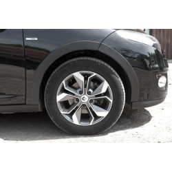 Купить Накладки на арки (8 шт, черные) SW, металл для Renault Megane III 2009-2016 гг