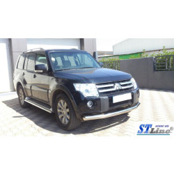Купити Передній захист ST008 (нерж.) для Mitsubishi Pajero Wagon III