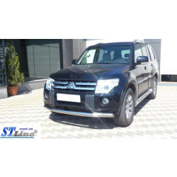 Купити Передній захист ST008 (нерж.) для Mitsubishi Pajero Wagon III