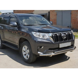 Купити Передній захист ST014 (нерж) 60/42 мм для Toyota Land Cruiser Prado 150