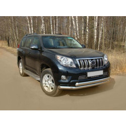 Купити Передній захист ST014 (нерж) 70/42 мм для Toyota Land Cruiser Prado 150