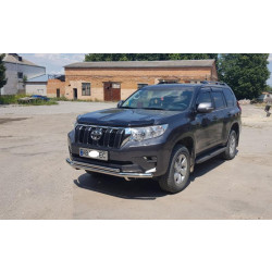 Купити Передній захист ST014 (нерж) 70/42 мм для Toyota Land Cruiser Prado 150