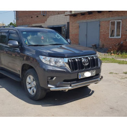 Купити Передній захист ST014 (нерж) 70/42 мм для Toyota Land Cruiser Prado 150