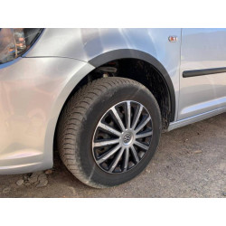 Купити Накладки на арки (чорний мат) Коротка база, 2 бічних (пластик) для Volkswagen Caddy 2010-2015 рр