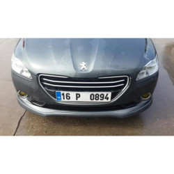 Купить Накладка на передний бампер (2012-2017, под покраску) для Peugeot 301