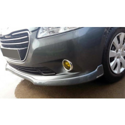 Купить Накладка на передний бампер (2012-2017, под покраску) для Peugeot 301