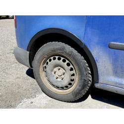 Купити Накладки на арки (чорний мат) Коротка база, 2 зсувних дверей (пластик) для Volkswagen Caddy 2004-2010 рр