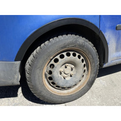 Купити Накладки на арки (чорний мат) Коротка база, 2 зсувних дверей (пластик) для Volkswagen Caddy 2004-2010 рр