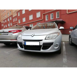 Купити Накладки в бампер (2008-2012, 2 шт, під фарбування) для Renault Megane III рр