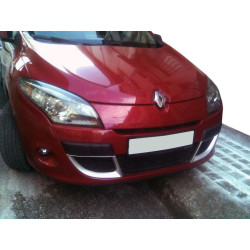 Купити Накладки в бампер (2008-2012, 2 шт, під фарбування) для Renault Megane III рр