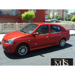 Купить Боковые пороги Ferrari-type (под покраску) для Renault Symbol 1999-2008 гг