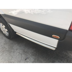 Купити Бічні труби за заднім колесом (2 шт., нерж) ExtraLong база, 70мм для Mercedes Sprinter W907/W910 2018- рр