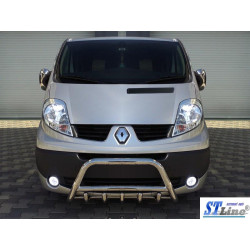 Купити Кенгурятник WT003-4 (нерж.) З написом для Opel Vivaro 2001-2015 рр