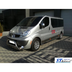 Купити Кенгурятник WT003-4 (нерж.) З написом для Opel Vivaro 2001-2015 рр