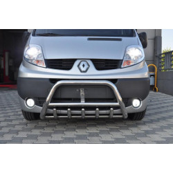 Купити Кенгурятник WT003-4 (нерж.) З написом для Opel Vivaro 2001-2015 рр