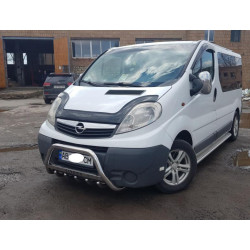 Купити Кенгурятник WT003-4 (нерж.) З написом для Opel Vivaro 2001-2015 рр