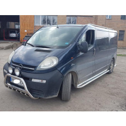 Купити Кенгурятник WT003-4 (нерж.) З написом для Opel Vivaro 2001-2015 рр
