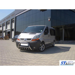 Купити Кенгурятник WT003-4 (нерж.) З написом для Opel Vivaro 2001-2015 рр
