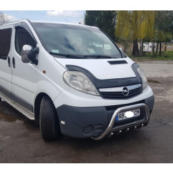 Купити Кенгурятник WT003-4 (нерж.) З написом для Opel Vivaro 2001-2015 рр