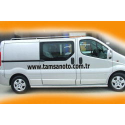 Купити Бічні труби (2 шт, нерж.) 70мм, Довга база для Nissan Primastar 2002-2014 рр