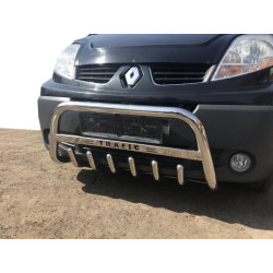 Купити Кенгурятник WT003-4 (нерж.) З написом для Renault Trafic 2001-2015 рр
