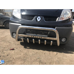 Купити Кенгурятник WT003-4 (нерж.) З написом для Renault Trafic 2001-2015 рр