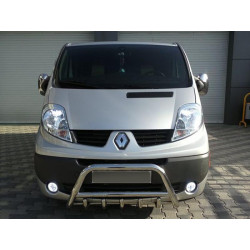 Купити Кенгурятник WT003-4 (нерж.) З написом для Renault Trafic 2001-2015 рр