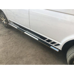 Купити Бічні труби (2 шт., нерж) 70мм, Довга база для Volkswagen T6