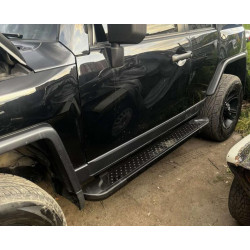 Купить Боковые пороги Allmond Black (2 шт, алюм) для Toyota FJ Cruiser