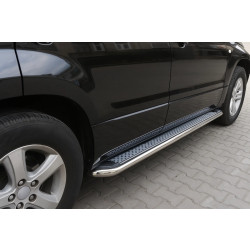 Купить Боковые пороги Maydos V2 (2 шт., алюминий -2025 нерж) для Suzuki Grand Vitara 2005-2017 гг