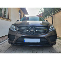 Купити Тюнінг решітка радіатора (Diamond Silver) З місцем під камеру для Mercedes GLE coupe C292 2015-2019 рр